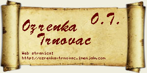 Ozrenka Trnovac vizit kartica